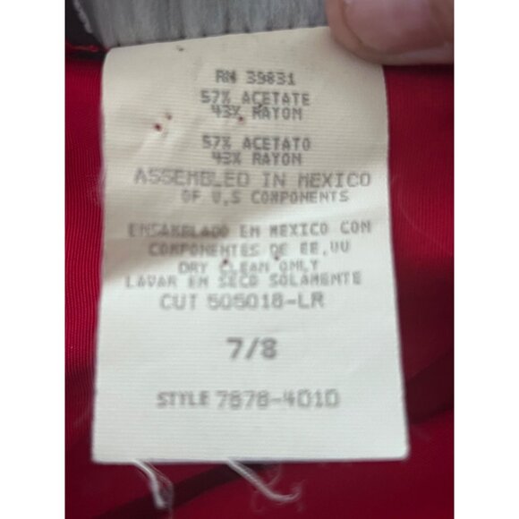 VTG My Michelle Size 7/8 Red Polka Dot Sleeveless Midi Dress Career Vacation Y2K - Picture 15 of 16